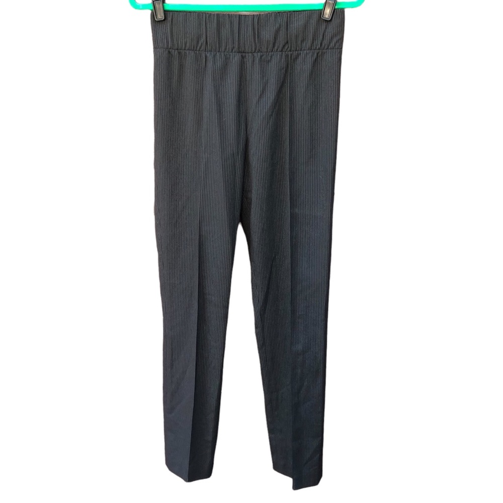 BCBGMAXAZRIA 4 Pants Pull On Gray Stretch Waist Career Workwear Straight Leg